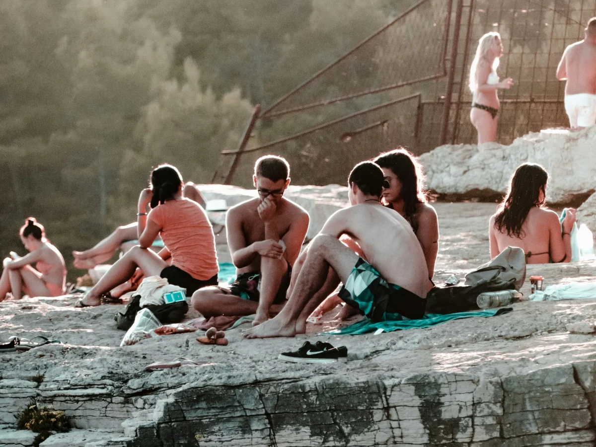 friends on a beach