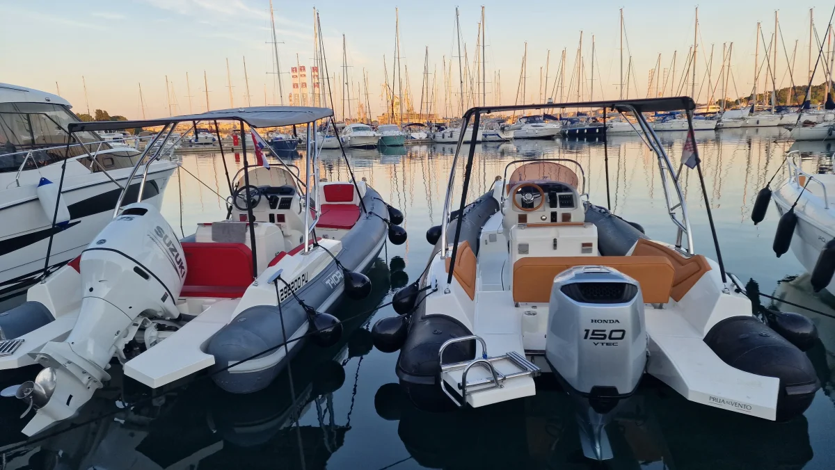 RIB Boot Verleih in Pula – modernes Schlauchboot am Meer